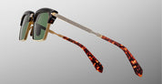 Ottica Mondello Roma - Jacques Marie Mage - JMMIL-18Q - ALIN - ETNA - titanium, acetate - shape Clubmaster - Tortoise - EYEWEAR - SUNGLASSES - Unisex,Uomo,Donna,Women,Men - lens Green - Made In Japan