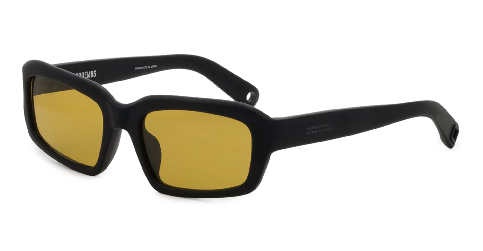 Ottica Mondello Roma - Jacquemus - JAC64C1SUN - MARINO - MATTE BLACK / AMBER LENS - Acetate - shape Rectangular - Black - EYEWEAR - SUNGLASSES - Unisex,Uomo,Donna,Women,Men - lens amber - Made In Japan