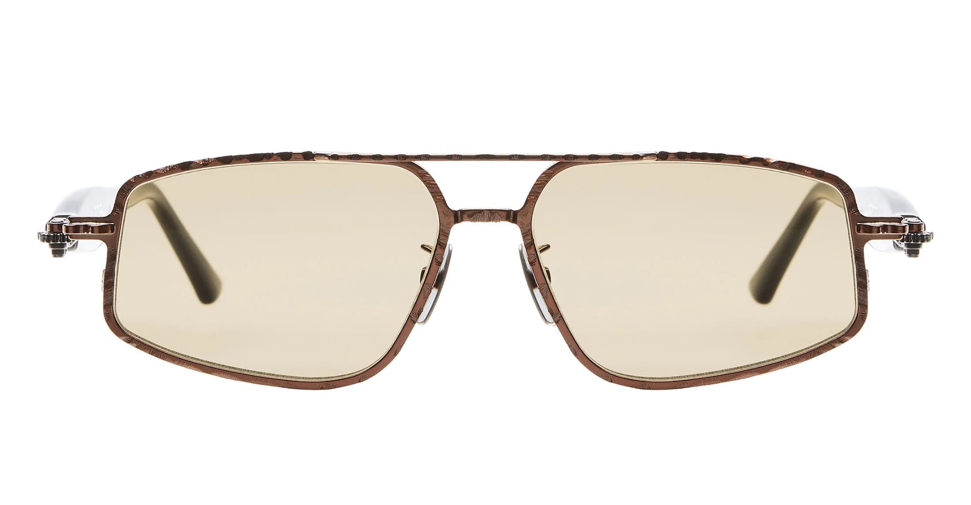 Ottica Mondello Roma - Kuboraum - KRSJ73BZ0000004M - MASK J73 BZ - BRONZE - Acetate - shape Aviator - grey - EYEWEAR - SUNGLASSES - Unisex,Uomo,Donna,Women,Men - lens light brown - Made In Italy