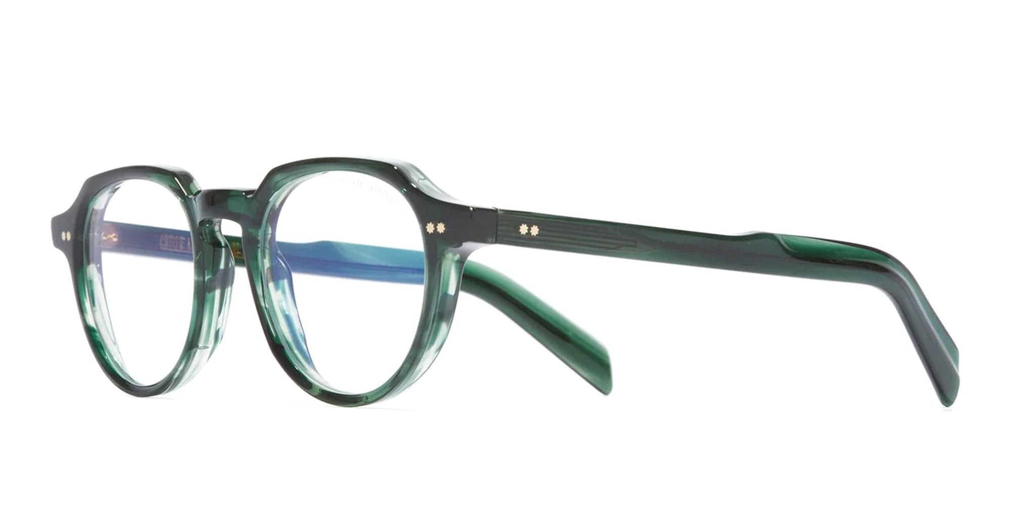 Ottica Mondello Roma - Cutler and Gross - CGOP-GR06-48-03 - GR06 - STRIPED DARK GREEN RX - Acetate - shape Panto - green - EYEWEAR - SUNGLASSES - Unisex,Uomo,Donna,Women,Men - lens Clear - Made In Italy