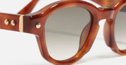 Ottica Mondello Roma - John Dalia - P10-C123 - PROJECT 10 -  C123 Cognac / Rose Gold - Acetate - shape Pantos - brown - EYEWEAR - SUNGLASSES - Unisex,Uomo,Donna,Women,Men - lens Gradient green - Made In France