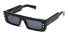 Ottica Mondello Roma - Balmain - BPS-175A-54 - B-ARMY III - BLACK / 18K GOLD - Acetate - shape Rectangular - Black, gold - EYEWEAR - SUNGLASSES - Unisex,Uomo,Donna,Women,Men - lens Grey - Made In Japan