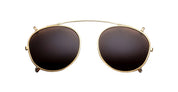 Ottica Mondello Roma - Jacques Marie Mage - JMMDYCP-40 - DEMONCEY CLIP ON - GOLD - Titanium - shape Round - Gold - EYEWEAR - SUNGLASSES - Unisex,Uomo,Donna,Women,Men - lens Brown - Made In Japan
