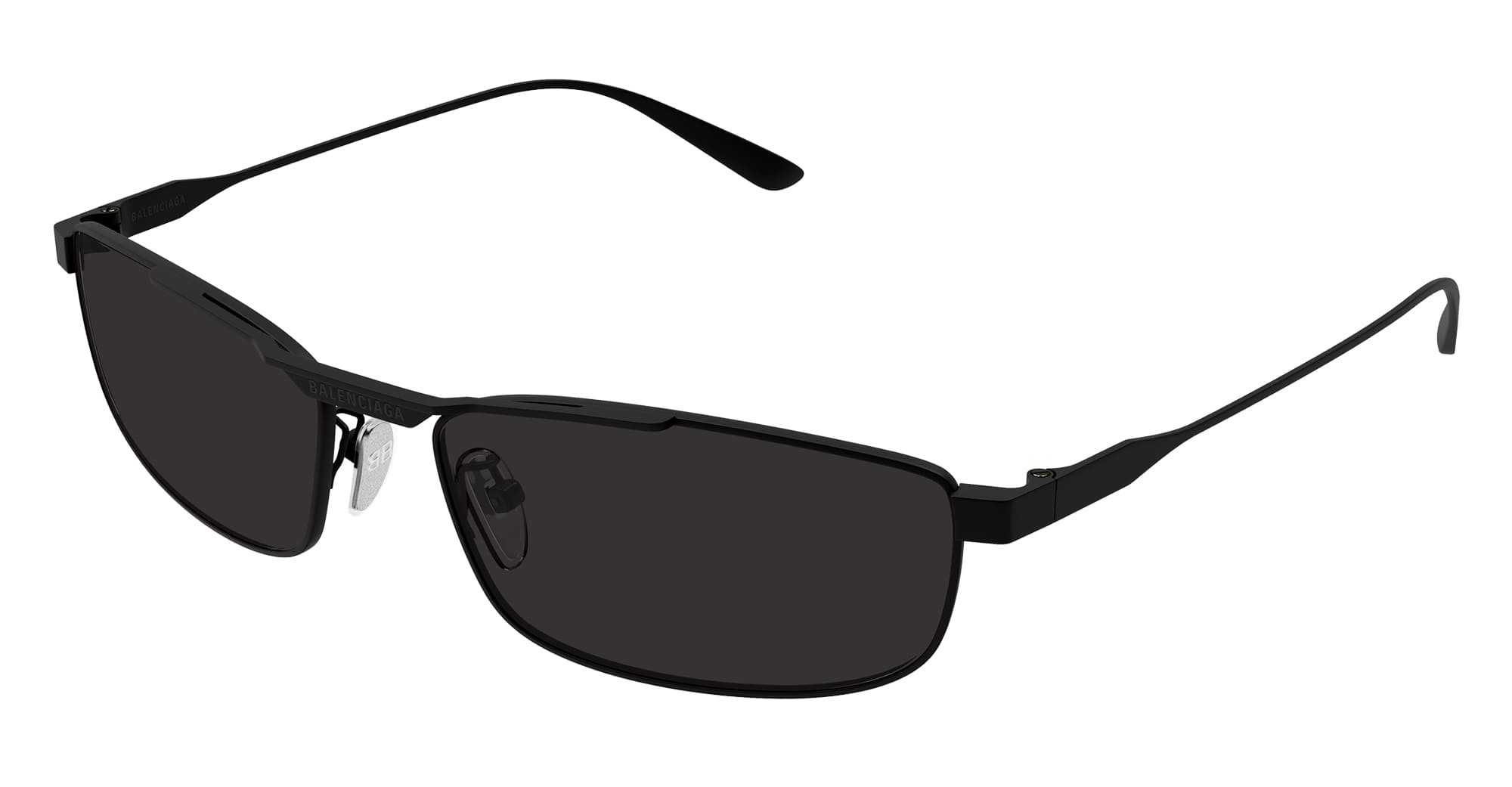 Ottica Mondello Roma - Balenciaga - BB0451S-001 - BB0451S-001 - BLACK - Metal - shape Rectangular - Black - EYEWEAR - SUNGLASSES - Unisex,Uomo,Donna,Women,Men - lens Grey - Made In Japan