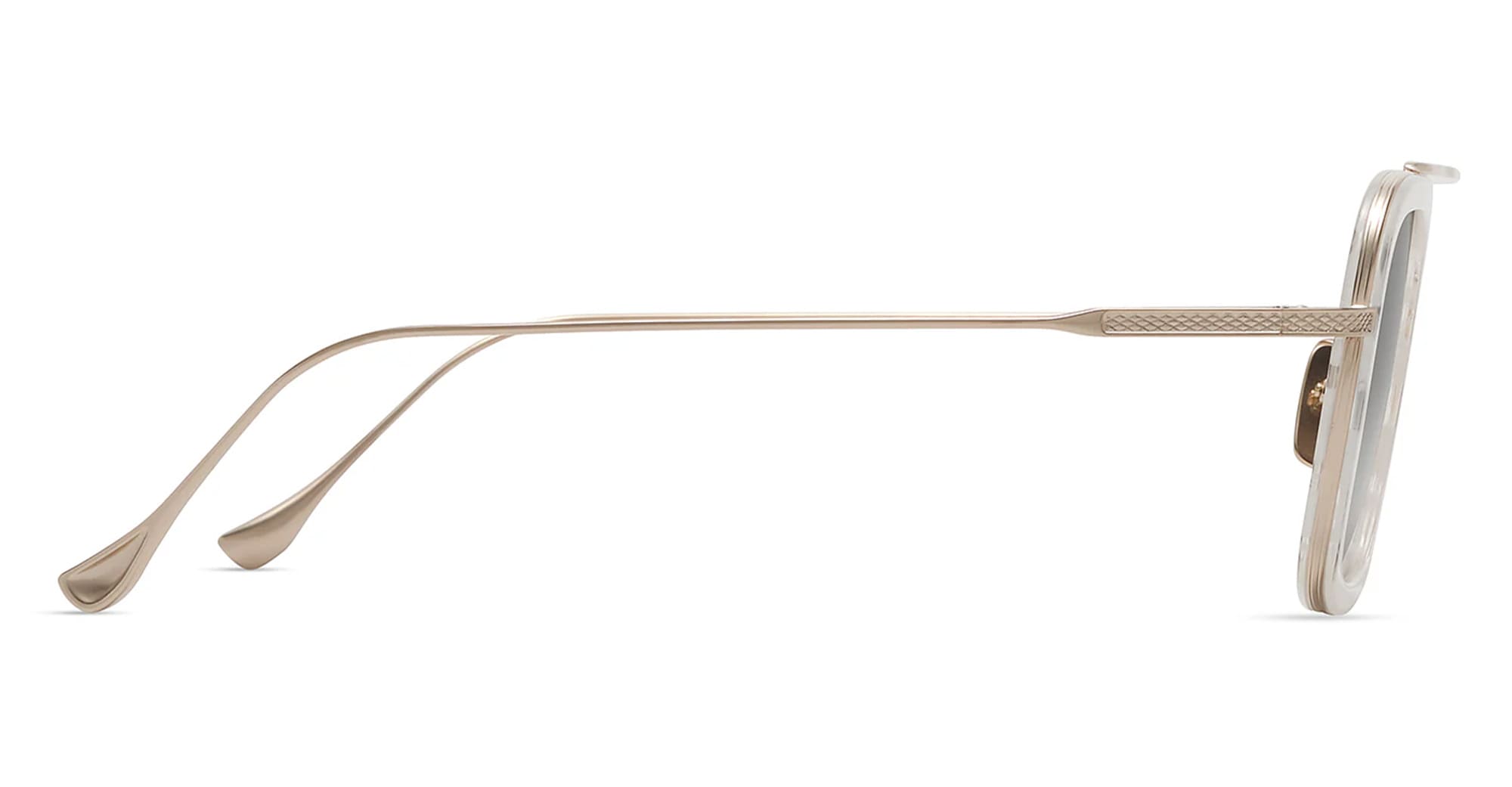 Ottica Mondello Roma - DITA - 7806-V-WHT-GLD-52 - FLIGHT 006 - WHITE SWIRL / WHITE GOLD - titanium, acetate - shape Pilot - Gold, White - EYEWEAR - SUNGLASSES - Unisex,Uomo,Donna,Women,Men - lens Gradient grey - Made In Japan