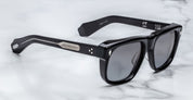 Ottica Mondello Roma - Jacques Marie Mage - JMMYV-10Y1 - DECADE COLLECETION: YVES - DECADE - Acetate - shape Squared - Black - EYEWEAR - SUNGLASSES - Uomo,Men - lens Gradient grey - Made In Japan