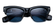 Ottica Mondello Roma - Jacques Marie Mage - JMMUB-88 - BUGSY - BLACK - Acetate, titanium - shape Clubmaster - transparent beige - EYEWEAR - SUNGLASSES - Unisex,Uomo,Donna,Women,Men - lens Blue - Made In Japan