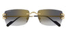 Ottica Mondello Roma - Cartier - CT0550S-001 - DÉCOR C CLASSIQUE DE CARTIER CT0550S-001 - GOLD - Metal - shape  - Gold - EYEWEAR - SUNGLASSES - Uomo,Men - lens  - Made In France