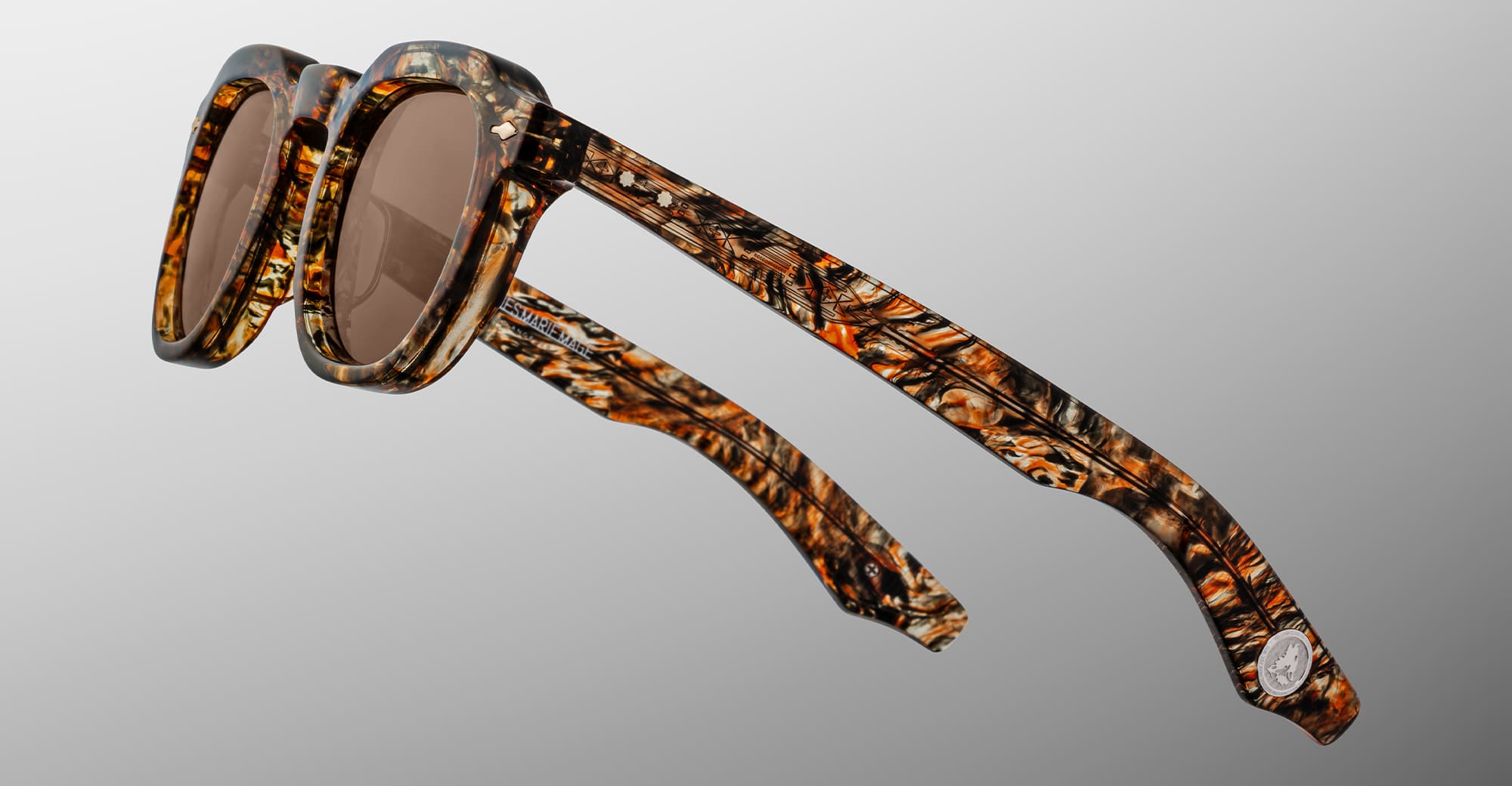 Ottica Mondello Roma - Jacques Marie Mage - JMMRR-13D - YELLOWSTONE VI: FIREHOLE RIVER - PRISMATIC - Acetate - shape  - Havana - EYEWEAR - SUNGLASSES - Unisex,Uomo,Donna,Women,Men - lens  - Made In Japan