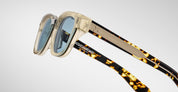 Ottica Mondello Roma - Jacques Marie Mage - JMMJU-10Y3 - DECADE COLLECTION: JULES - DUN - Acetate - shape Panto - beige - EYEWEAR - SUNGLASSES - Uomo,Men - lens Blue - Made In Japan
