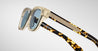 Ottica Mondello Roma - Jacques Marie Mage - JMMJU-10Y3 - DECADE COLLECTION: JULES - DUN - Acetate - shape Panto - beige - EYEWEAR - SUNGLASSES - Uomo,Men - lens Blue - Made In Japan