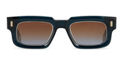 Ottica Mondello Roma - T HENRI - SPCU2 - SUPERLEGGERA - DEEP BLUE II - Acetate, titanium - shape Rectangular - blue - EYEWEAR - SUNGLASSES - Unisex,Uomo,Donna,Women,Men - lens Gradient brown - Made In Japan