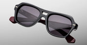 Ottica Mondello Roma - Jacques Marie Mage - JMMTAM-6P - TAMERLIS - BLOODSTONE - Acetate - shape Squared - Black, Red - EYEWEAR - SUNGLASSES - Unisex,Uomo,Donna,Women,Men - lens Grey - Made In Japan
