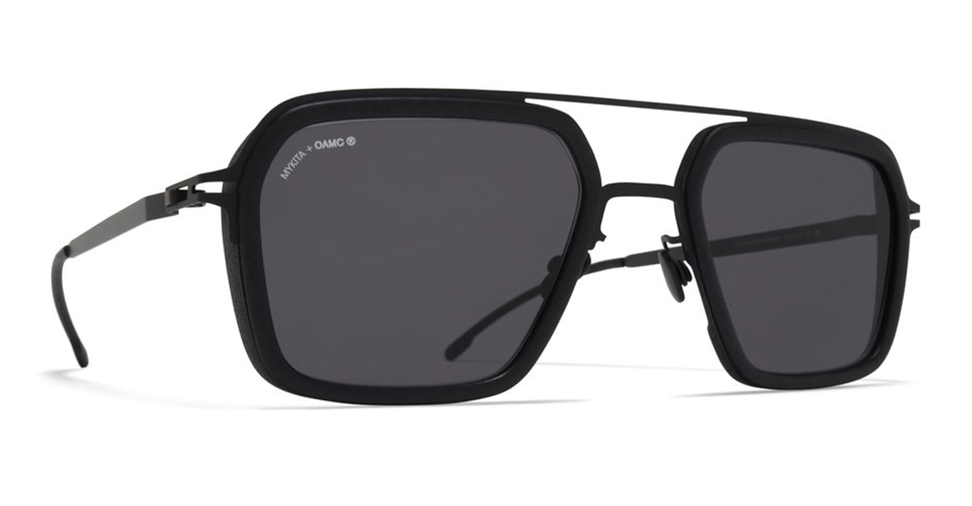 Ottica Mondello Roma - Mykita - 10089970 - RAT - MH6 Pitch Black - stainless steel - shape Navigator - Black - EYEWEAR - SUNGLASSES - Unisex,Uomo,Donna,Women,Men - lens ash grey - Made In Germany