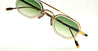 Ottica Mondello Roma - Sato - AVIOR-T-YG-P-1 - AVIOR - YELLOW GOLD / PLATINUM - Titanium - shape Octagonal - yellow gold - EYEWEAR - SUNGLASSES - Uomo,Men - lens Gradient green - Made In Japan