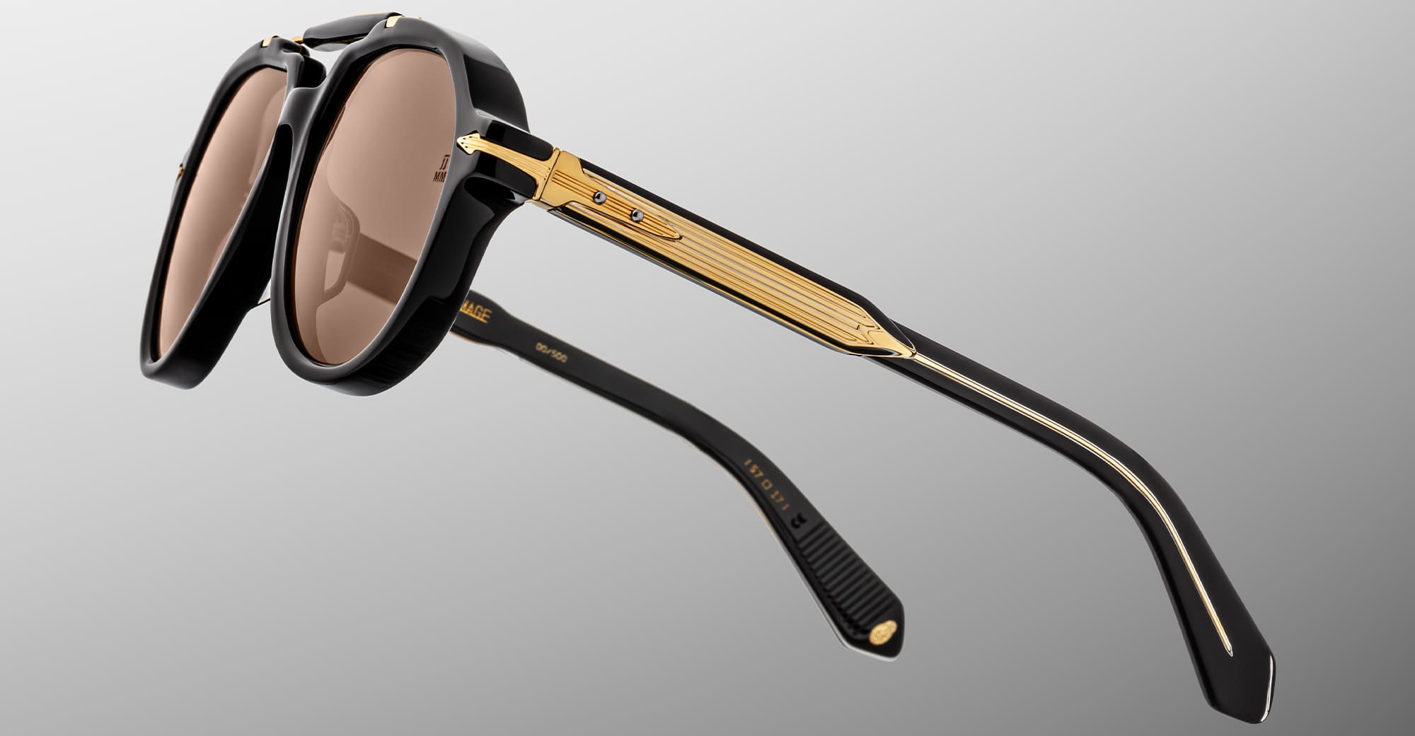Ottica Mondello Roma - Jacques Marie Mage - JMMITR-11D - AYRTON SENNA BY JMM: 1991 in ECLIPSE 2 - Acetate - shape Pilot - Black - EYEWEAR - SUNGLASSES - Unisex,Uomo,Donna,Women,Men - lens Brown - Made In Japan