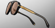 Ottica Mondello Roma - Jacques Marie Mage - JMMITR-11D - AYRTON SENNA BY JMM: 1991 in ECLIPSE 2 - Acetate - shape Pilot - Black - EYEWEAR - SUNGLASSES - Unisex,Uomo,Donna,Women,Men - lens Brown - Made In Japan