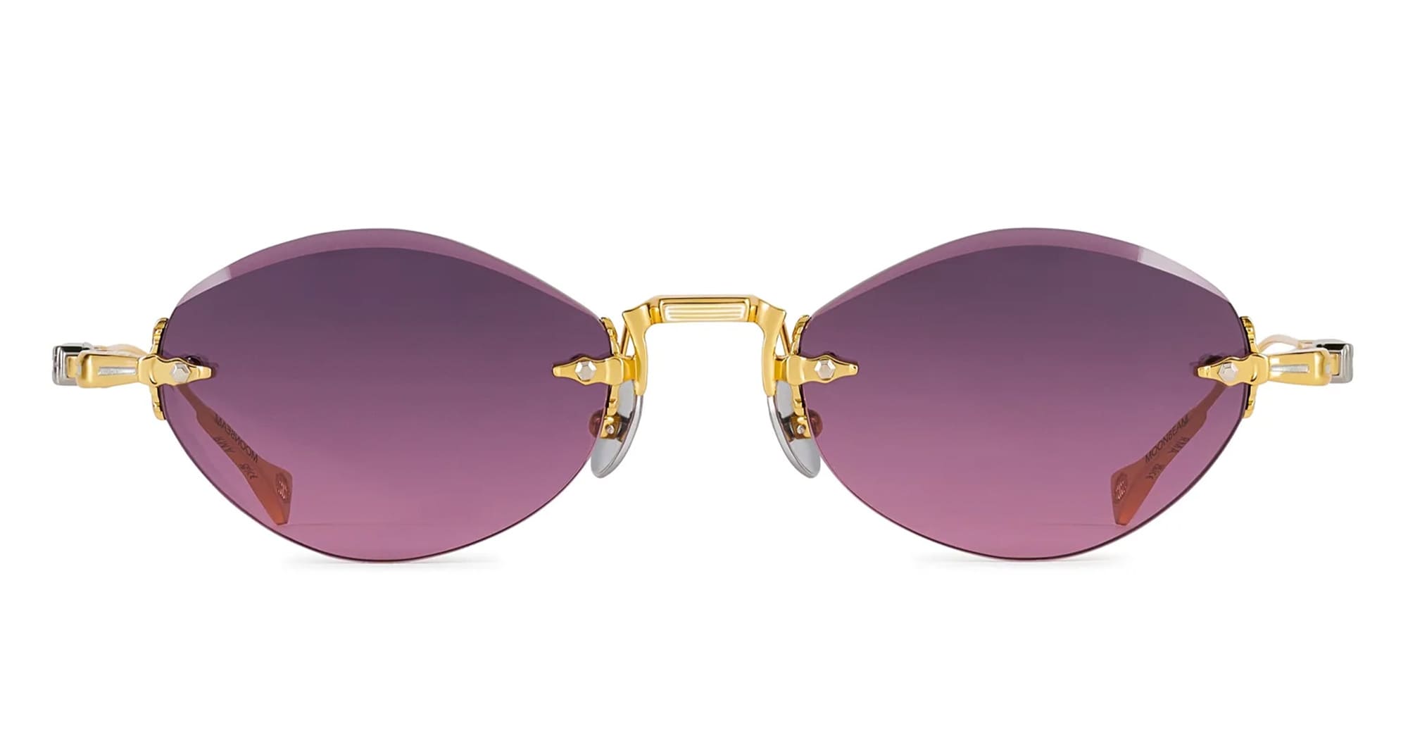 Ottica Mondello Roma - T HENRI - RMA - MOONBEAM - AMETHYST HORIZON - Titanium - shape Oval - Gold - EYEWEAR - SUNGLASSES - Unisex,Uomo,Donna,Women,Men - lens purple gradient - Made In Japan