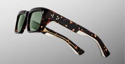 Ottica Mondello Roma - Jacques Marie Mage - JMMWK-18Q - WALKER - ETNA - Acetate - shape Rectangular - Havana - EYEWEAR - SUNGLASSES - Unisex,Uomo,Donna,Women,Men - lens Green - Made In Japan