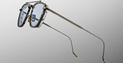 Ottica Mondello Roma - Jacques Marie Mage - JMMAZ-19H - AYRTON SENNA BY JMM: 1992 in ANTIQUE GUNMETAL - Titanium - shape Pilot - grey - EYEWEAR - SUNGLASSES - Unisex,Uomo,Donna,Women,Men - lens Blue - Made In Japan