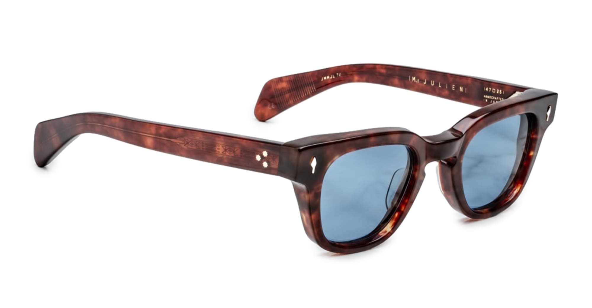 Ottica Mondello Roma - Jacques Marie Mage - JMMJL-7U - JULIEN - BRECCIA - Acetate - shape Panto - Tortoise - EYEWEAR - SUNGLASSES - Uomo,Men - lens Blue - Made In Japan