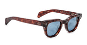Ottica Mondello Roma - Jacques Marie Mage - JMMJL-7U - JULIEN - BRECCIA - Acetate - shape Panto - Tortoise - EYEWEAR - SUNGLASSES - Uomo,Men - lens Blue - Made In Japan
