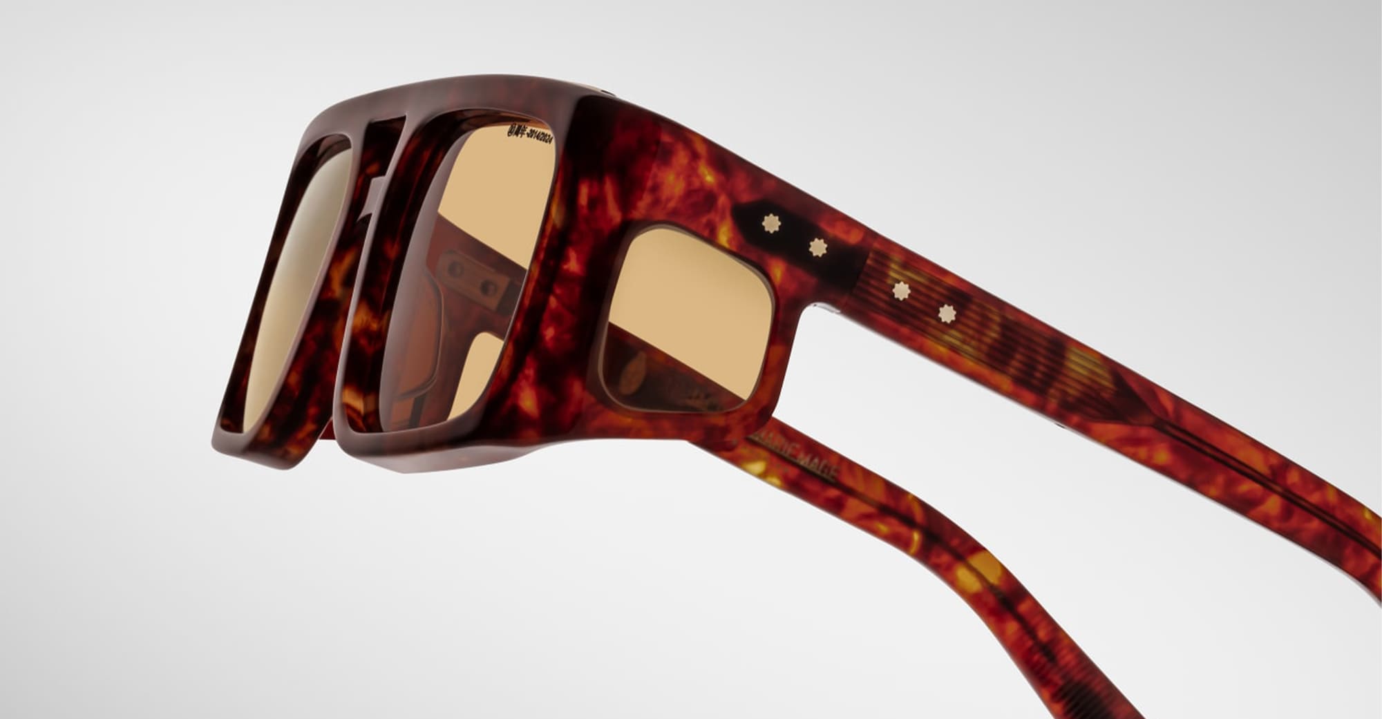 Ottica Mondello Roma - Jacques Marie Mage - JMMWS-10Y5 - DECADE COLLECTION: WINDSOR - BRECCIA - Acetate - shape Rectangular - Havana - EYEWEAR - SUNGLASSES - Uomo,Men - lens Brown - Made In Japan