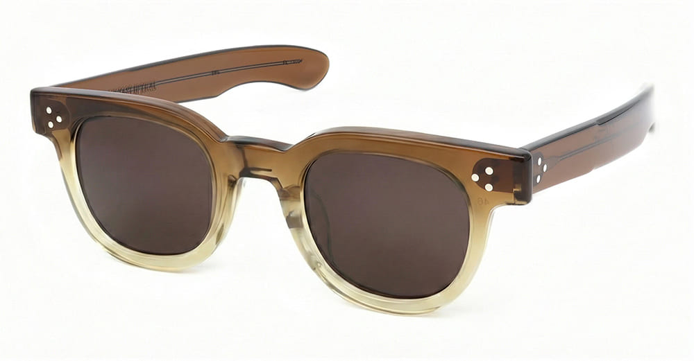 Ottica Mondello Roma - Julius Tart - JTPL-106P-2B-CHOCO-BROWN - FDR 46X24 - BROWN GRADIENT / CHOCO BROWN LENS - Acetate - shape Round - brown - EYEWEAR - SUNGLASSES - Unisex,Uomo,Donna,Women,Men - lens Brown - Made In Japan