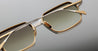 Ottica Mondello Roma - Jacques Marie Mage - JMMADM-41 - ADMIRAL - SILVER - Titanium - shape Rectangular - Silver - EYEWEAR - SUNGLASSES - Uomo,Men - lens light bottle green - Made In Japan