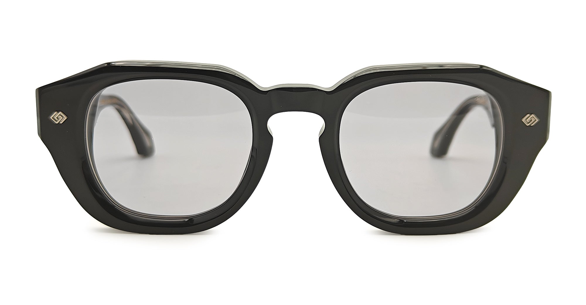  grey cloud lens - Acetate - shape Round - Black - EYEWEAR - SUNGLASSES - Unisex,Uomo,Donna,Women,Men - lens Grey - Made In Japan