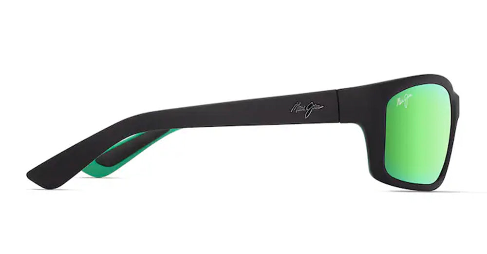 Ottica Mondello Roma - Maui Jim - MJ0766S-004 - KANAIO COAST - MATTE BLACK / GREEN / MAUI GREEN - nylon - shape Squared - Black - EYEWEAR - SUNGLASSES - Unisex,Uomo,Donna,Women,Men - lens Green - Made In Japan
