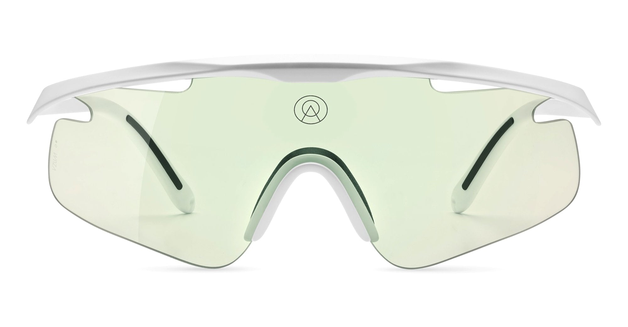  VZUM F-LENS BTL - Tr90 - shape Mask - White - EYEWEAR - SUNGLASSES - Unisex,Uomo,Donna,Women,Men - lens blue green - Made In Italy