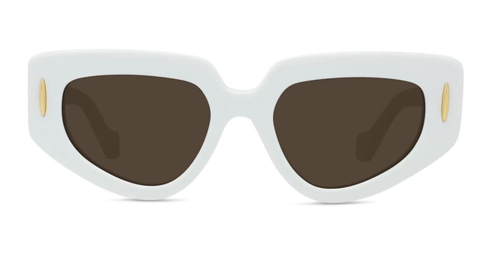 Ottica Mondello Roma - Loewe - LW40160I5125E - LW40160I - WHITE - Acetate - shape Geometric - White - EYEWEAR - SUNGLASSES - Donna,Women - lens Brown - Made In Italy