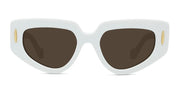 Ottica Mondello Roma - Loewe - LW40160I5125E - LW40160I - WHITE - Acetate - shape Geometric - White - EYEWEAR - SUNGLASSES - Donna,Women - lens Brown - Made In Italy