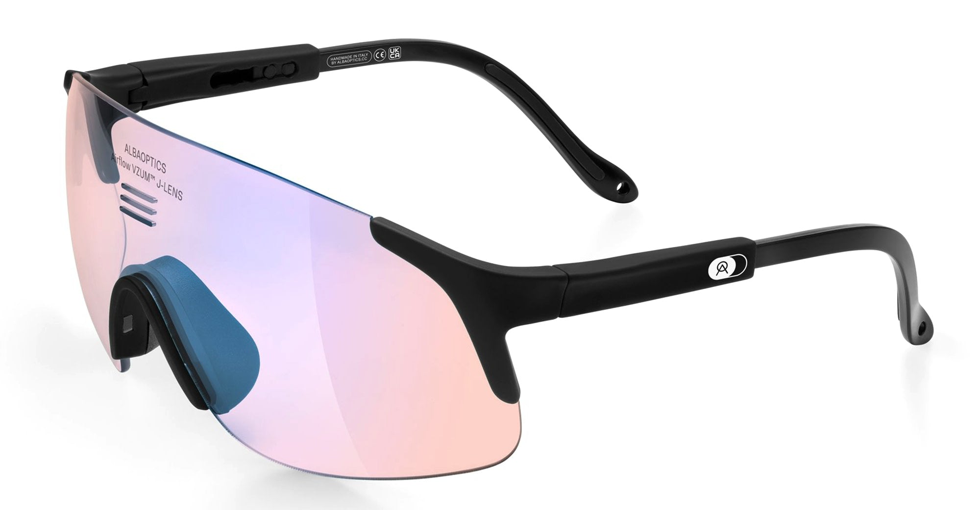 Ottica Mondello Roma - Alba Optics - 8050054515618 - JUMBO - BLACK / VZUM F-LENS FLM - Tr90 - shape Mask - Black - EYEWEAR - SUNGLASSES - Unisex,Uomo,Donna,Women,Men - lens purple - Made In Italy