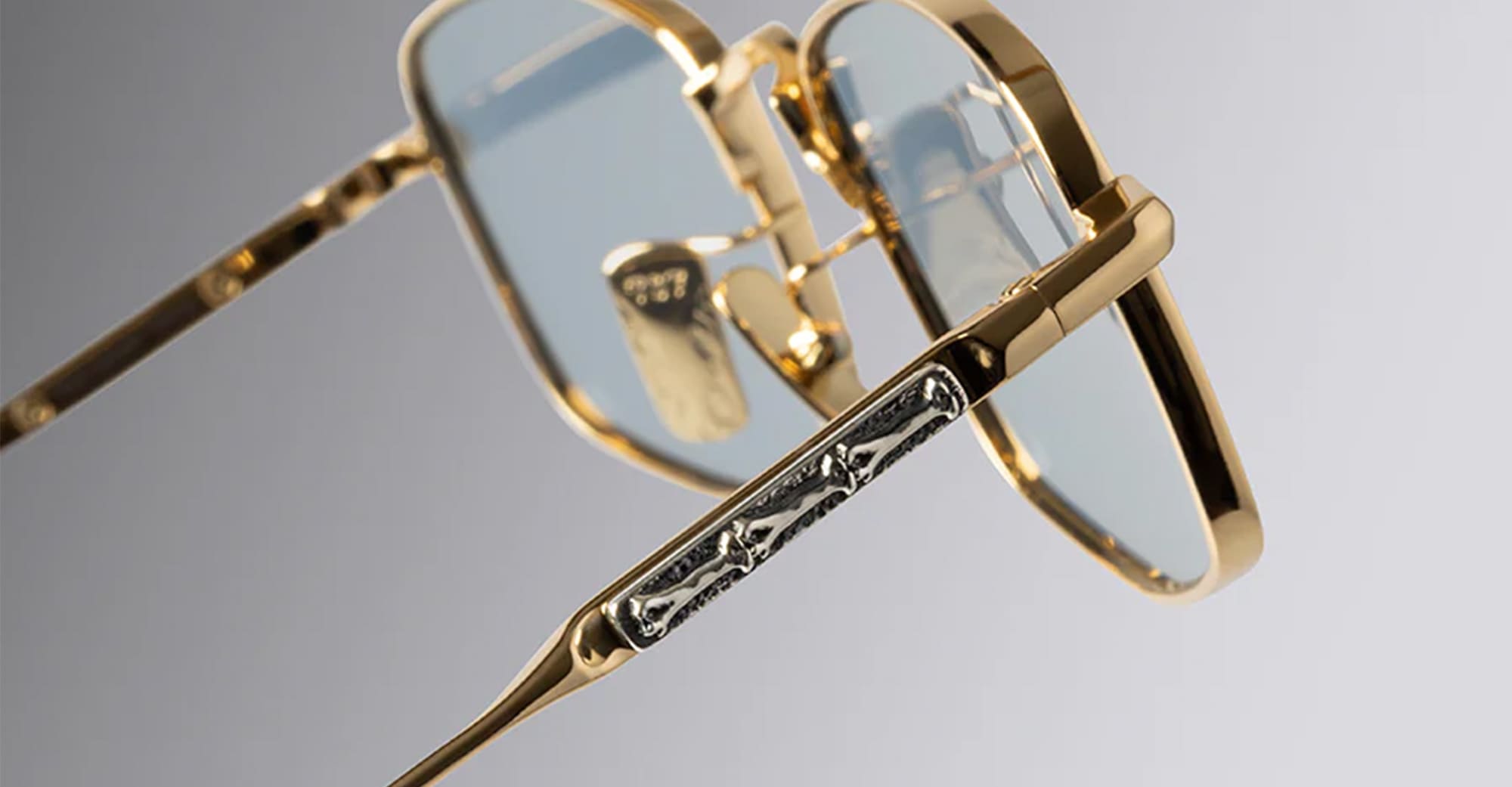 Ottica Mondello Roma - Cutler and Gross - GFSN-016-51-02 - THE GREAT FROG - BOWIE / GOLD - Titanium - shape  - Gold - EYEWEAR - SUNGLASSES - Unisex,Uomo,Donna,Women,Men - lens  - Made In Japan