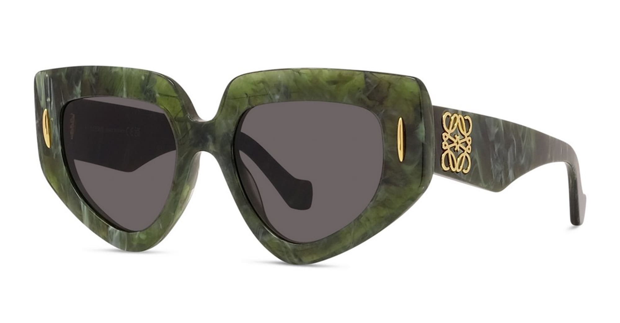 Ottica Mondello Roma - Loewe - LW40155I5196A - LW40155I - GREEN - Acetate - shape Diamond - green - EYEWEAR - SUNGLASSES - Donna,Women - lens Grey - Made In Italy