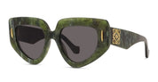Ottica Mondello Roma - Loewe - LW40155I5196A - LW40155I - GREEN - Acetate - shape Diamond - green - EYEWEAR - SUNGLASSES - Donna,Women - lens Grey - Made In Italy