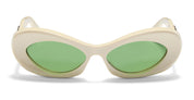 Ottica Mondello Roma - Valentino - VLS-178B-57 - VLS-178B - IVORY / V-LIGHT GOLD - Acetate - shape Oval - ivory - EYEWEAR - SUNGLASSES - Donna,Women - lens Green - Made In Japan