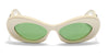 Ottica Mondello Roma - Valentino - VLS-178B-57 - VLS-178B - IVORY / V-LIGHT GOLD - Acetate - shape Oval - ivory - EYEWEAR - SUNGLASSES - Donna,Women - lens Green - Made In Japan