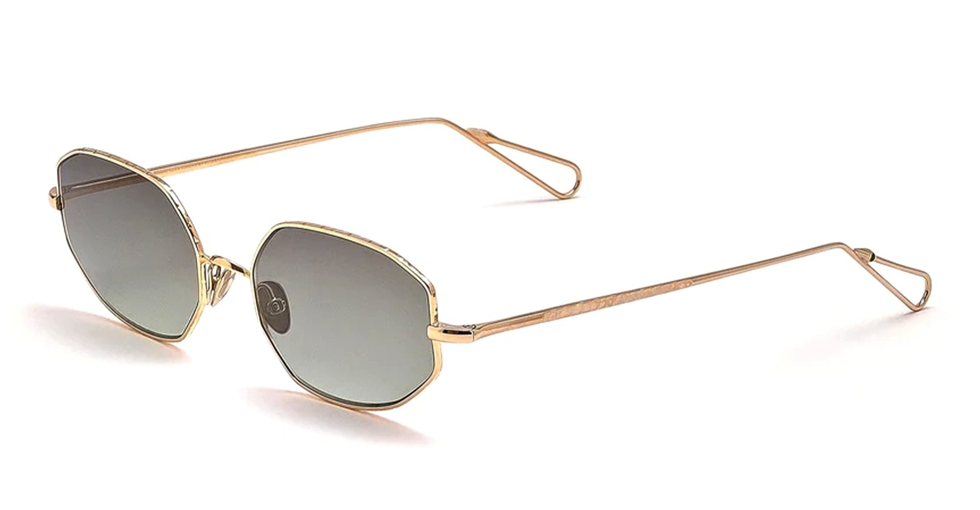  Green Gradient (Limited Ed.) - Metal - shape Oval - Gold - EYEWEAR - SUNGLASSES - Unisex,Uomo,Donna,Women,Men - lens Gradient green - Made In France