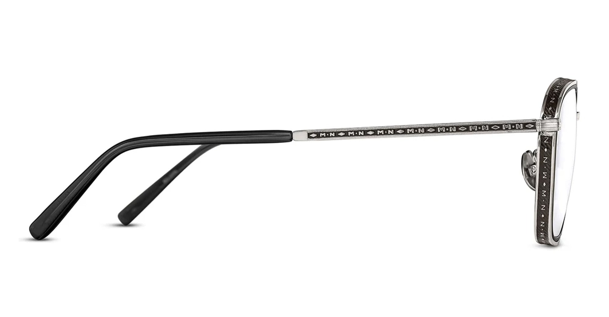 Ottica Mondello Roma - Matsuda - M3101-I.RX.PW-MBK.50 - M3101-I - PALLADIUM WHITE / MATTE BLACK RX - Titanium - shape Squared - silver, black - EYEWEAR - EYEGLASSES - Unisex,Uomo,Donna,Women,Men - lens Clear - Made In Japan