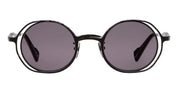 Ottica Mondello Roma - Kuboraum - KRSH11BB0000002Y - MASK H11 BB - MATTE BLACK - Metal - shape Round - Black - EYEWEAR - SUNGLASSES - Unisex,Uomo,Donna,Women,Men - lens Grey - Made In Italy