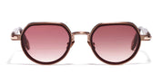 Ottica Mondello Roma - John Dalia - ANYA-C460 - ANYA - C460 BRUSHED COPPER / GOLD - Metal - shape Round - Gold - EYEWEAR - SUNGLASSES - Unisex,Uomo,Donna,Women,Men - lens burgundy - Made In France