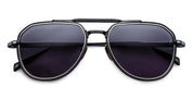 Ottica Mondello Roma - Jacques Marie Mage - JMMMD-19J - COMMANDER - CORBEAU - Titanium - shape Aviator - black, silver - EYEWEAR - SUNGLASSES - Unisex,Uomo,Donna,Women,Men - lens Grey - Made In Japan