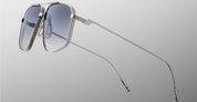 Ottica Mondello Roma - Jacques Marie Mage - JMMJG-15Z - JAGGER - SULFUR - Titanium - shape Aviator - Silver - EYEWEAR - SUNGLASSES - Uomo,Men - lens Grey - Made In Japan