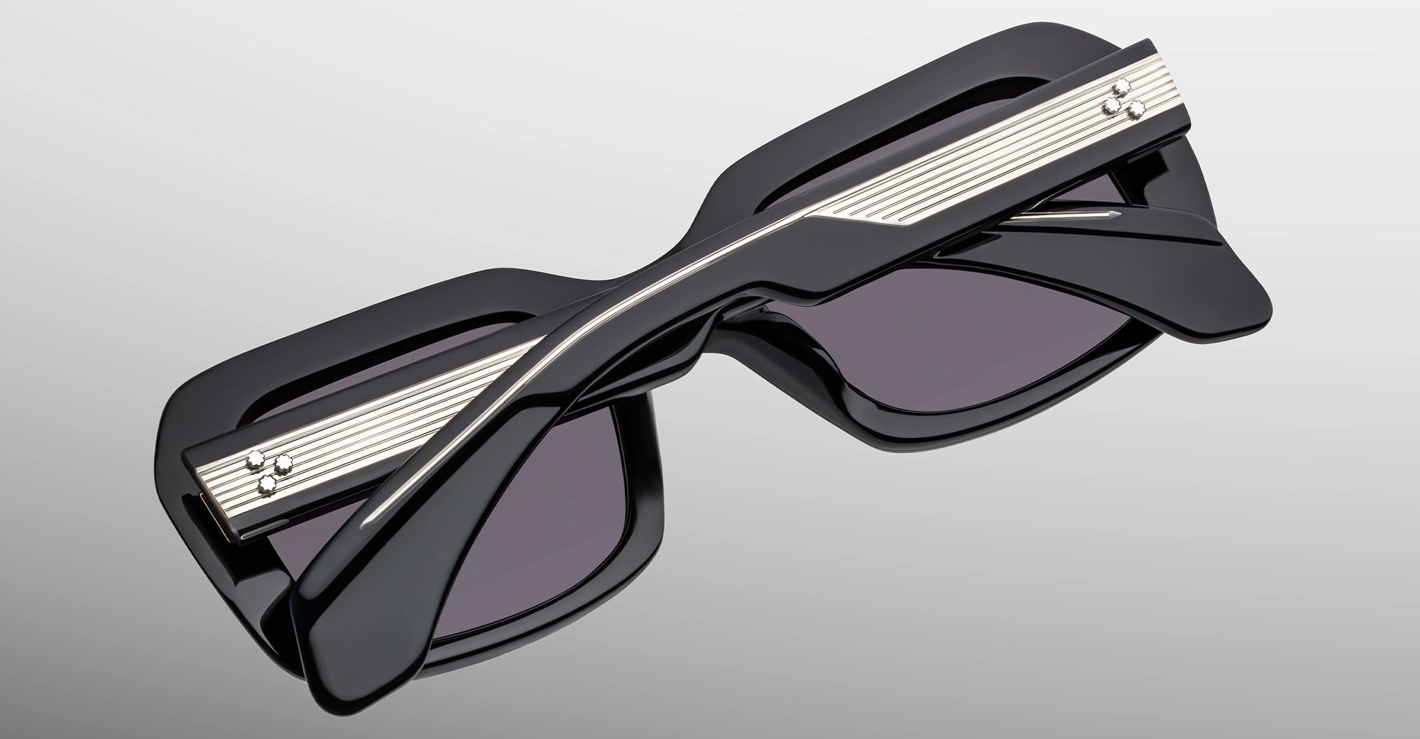 Ottica Mondello Roma - Jacques Marie Mage - JMMLD-6P - ALDO - BLOODSTONE - Acetate - shape Squared - Black, Red - EYEWEAR - SUNGLASSES - Unisex,Uomo,Donna,Women,Men - lens Grey - Made In Japan