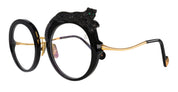 Ottica Mondello Roma - Anna-Karin Karlsson - 0242-8403 - ROSE ET LE ROUE - Black Crystal RX - acetate, stainless steel - shape Round - Black, gold - EYEWEAR - EYEGLASSES - Donna,Women - lens Clear - Made In Japan