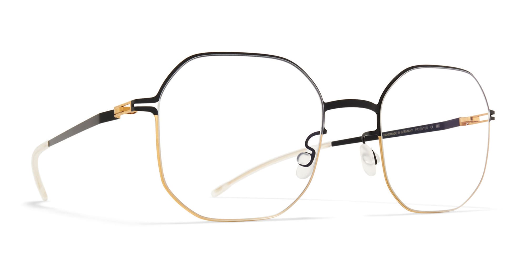 Ottica Mondello Roma - Mykita - 10086027 - CAT - GOLD / JET BLACK RX - stainless steel - shape Squared - gold, black - EYEWEAR - EYEGLASSES - Donna,Women - lens Clear - Made In Germany