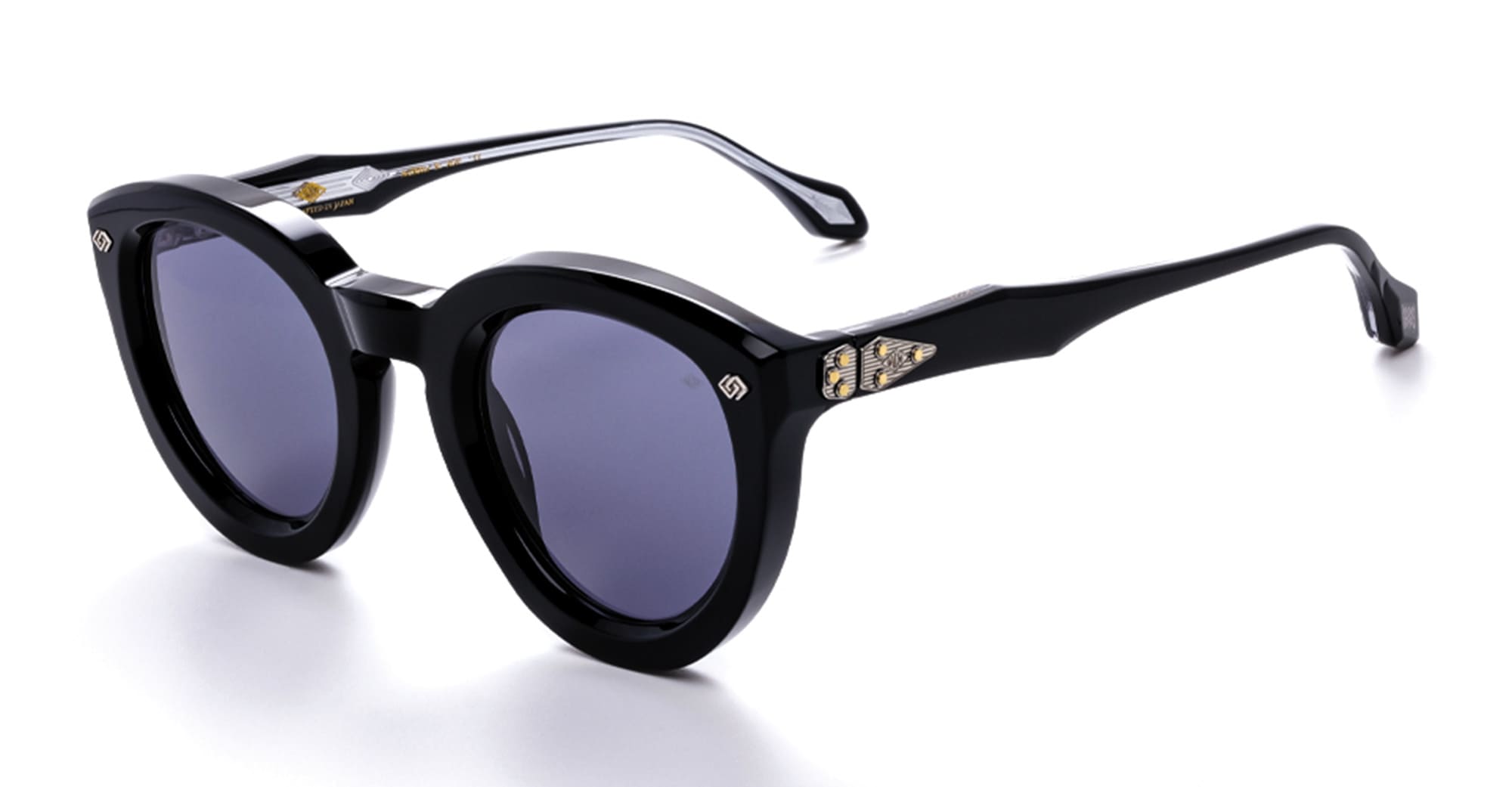 Ottica Mondello Roma - Daizo - A-CR001e-B1-AG01 - ADI - BLACK / polished titanium - Acetate, titanium - shape Panto - Black - EYEWEAR - SUNGLASSES - Unisex,Uomo,Donna,Women,Men - lens Grey - Made In Japan